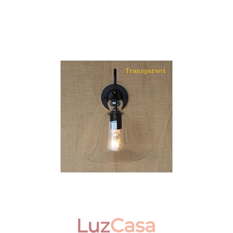 American Rural Countryside Pastoral Minimalista Sala de estar Corredor Decorado Vidro Wall Sconce