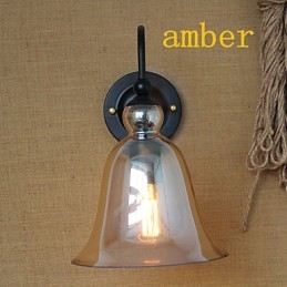 American Rural Countryside Pastoral Minimalista Sala de estar Corredor Decorado Vidro Wall Sconce