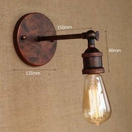 American Bar Café Restaurante Cabeceira Minimalista Corredor Ferruginoso Ferro Parede Arandela