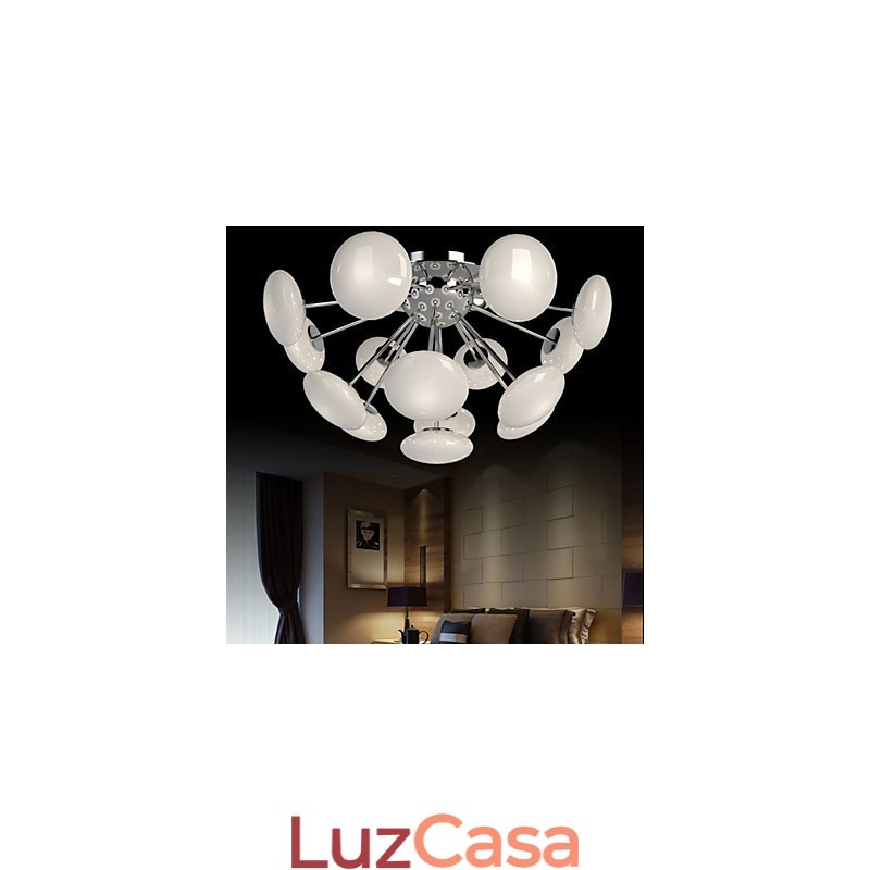 ModernYestaurant Lâmpada Simples Circular Vidro Arte Pendente Lâmpada Estilo Europeu