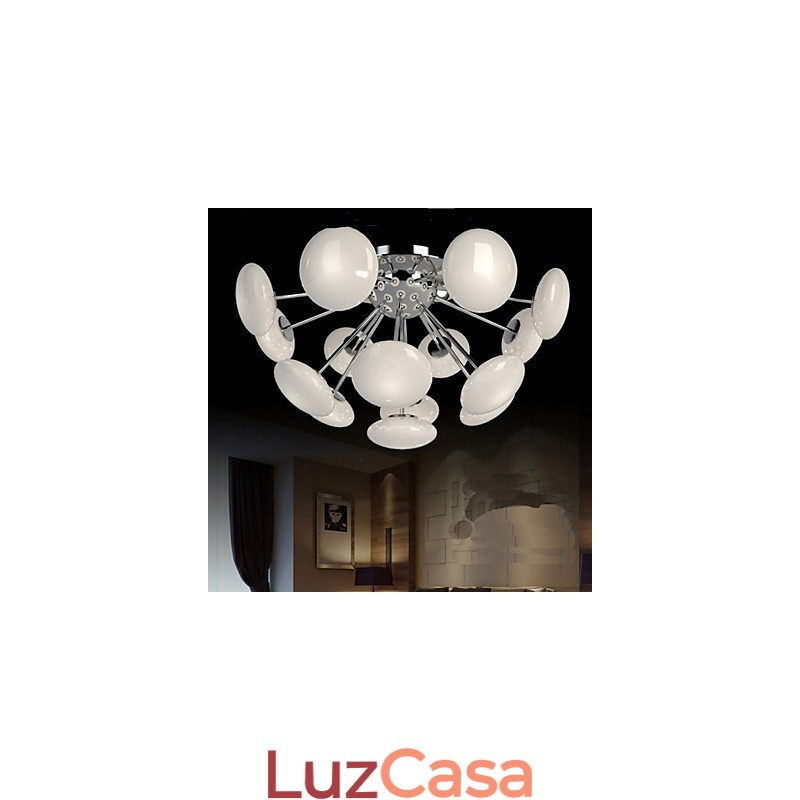 ModernYestaurant Lâmpada Simples Circular Vidro Arte Pendente Lâmpada Estilo Europeu