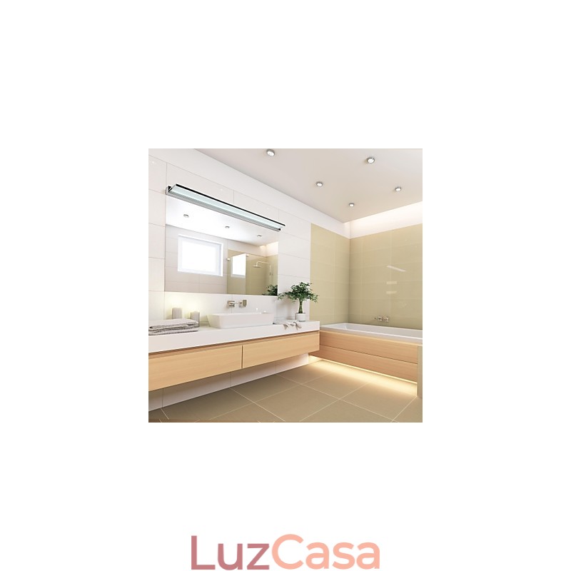 Luminária Espelho Aço Inox e Acrílico