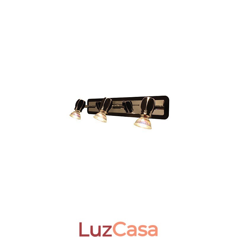 Luzes de parede pretas modernas Luzes de banheiro com 3 luzes