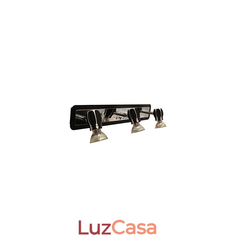 Luzes de parede pretas modernas Luzes de banheiro com 3 luzes