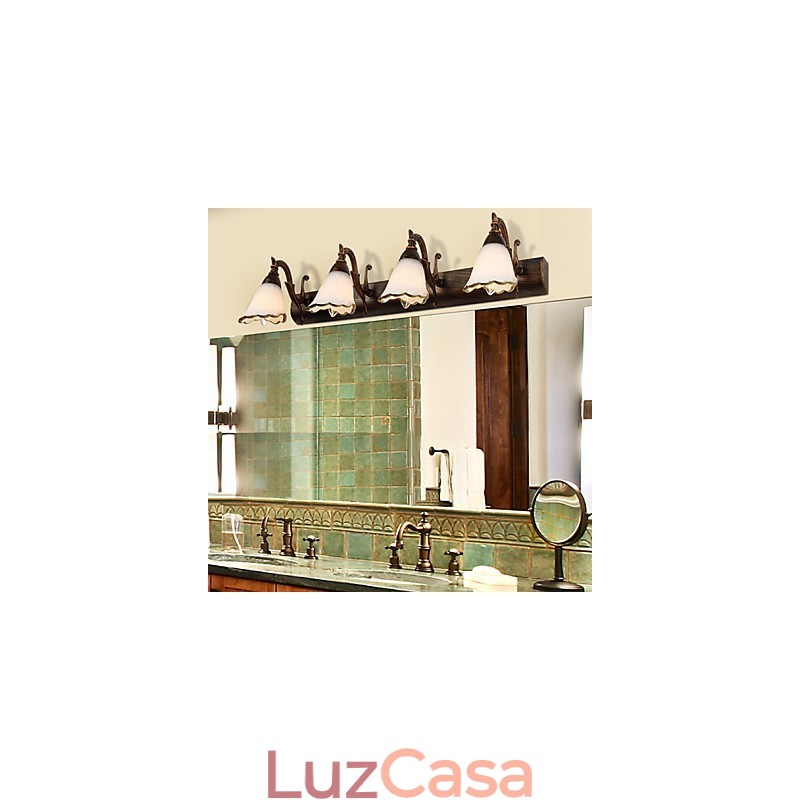 Arandelas de parede Iluminação de banheiro Luzes de parede de leitura Mini estilo rústico Lodge Metal