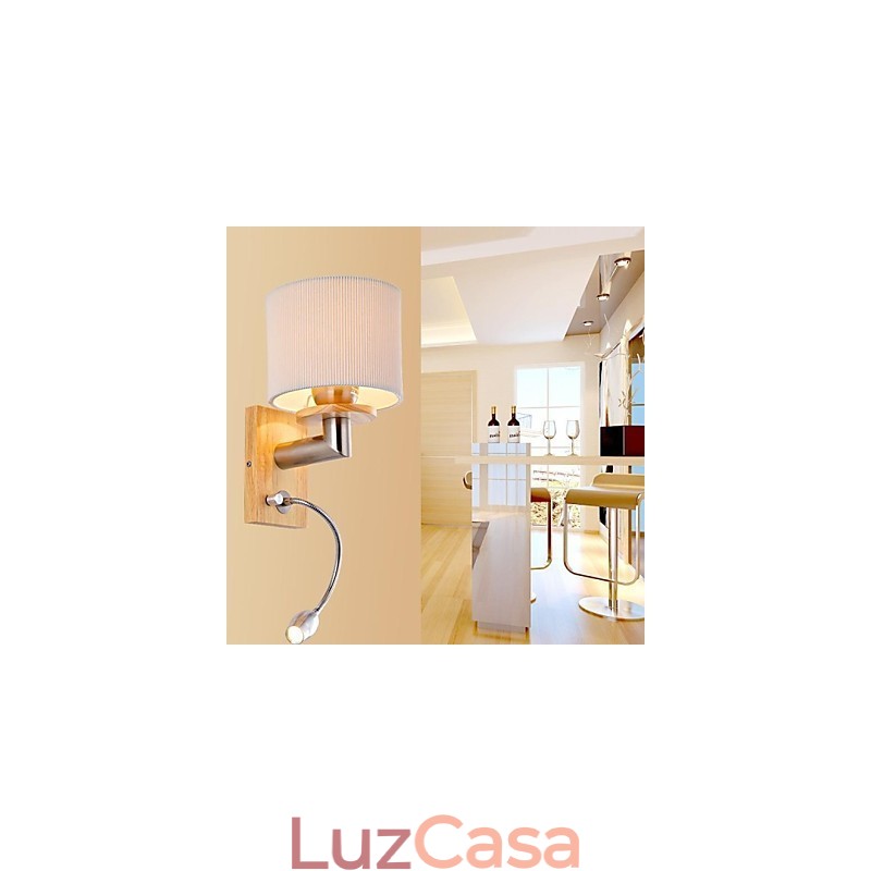 Luminária de parede One Light com luz de leitura
