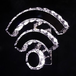 WIFI Cristal Wall Spots Cristal Moderno Contemporâneo Cama Sala Hotel Metal