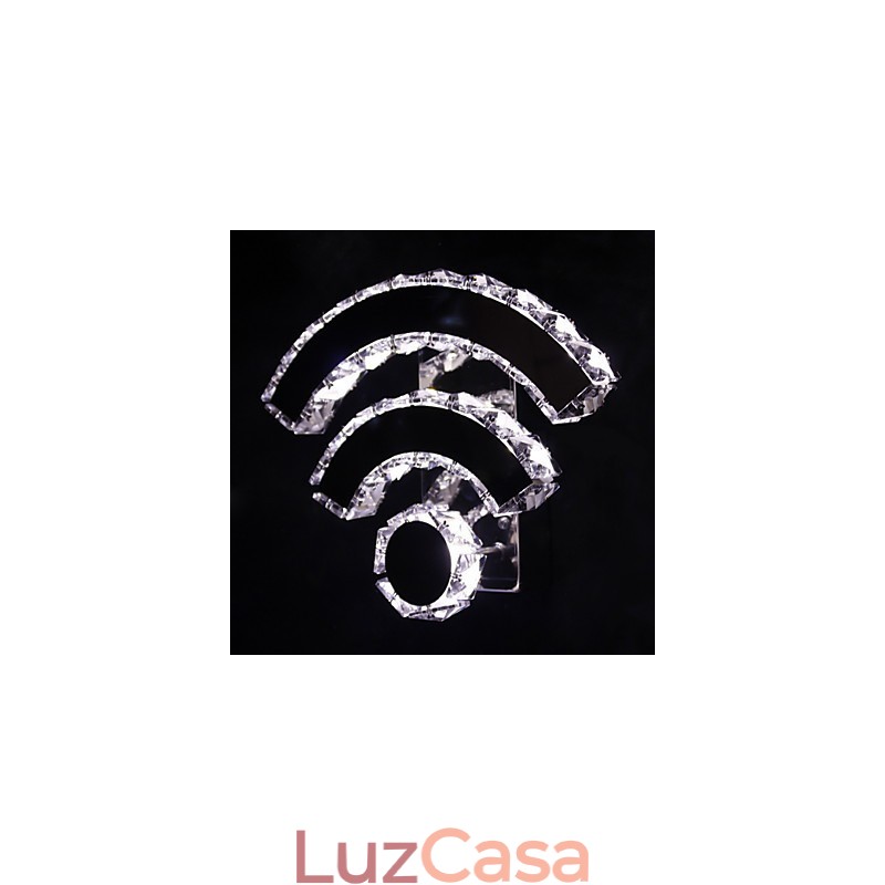 WIFI Cristal Wall Spots Cristal Moderno Contemporâneo Cama Sala Hotel Metal