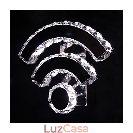 WIFI Cristal Wall Spots Cristal Moderno Contemporâneo Cama Sala Hotel Metal