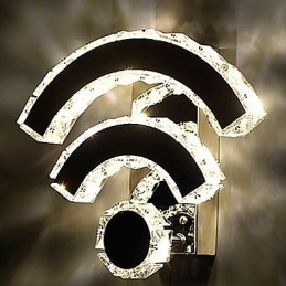 WIFI Cristal Wall Spots Cristal Moderno Contemporâneo Cama Sala Hotel Metal