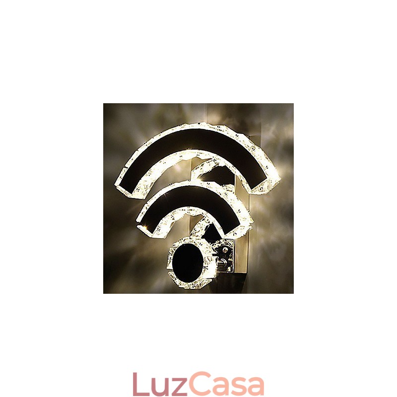 WIFI Cristal Wall Spots Cristal Moderno Contemporâneo Cama Sala Hotel Metal