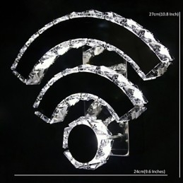 WIFI Cristal Wall Spots Cristal Moderno Contemporâneo Cama Sala Hotel Metal