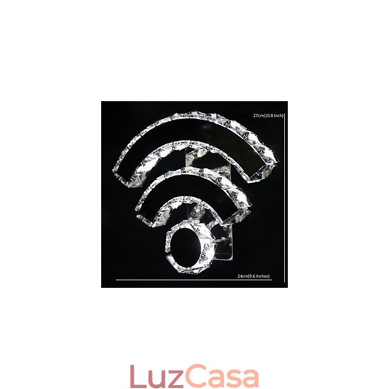 WIFI Cristal Wall Spots Cristal Moderno Contemporâneo Cama Sala Hotel Metal