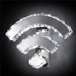 WIFI Cristal Wall Spots Cristal Moderno Contemporâneo Cama Sala Hotel Metal