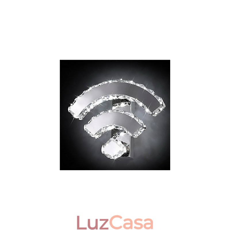 WIFI Cristal Wall Spots Cristal Moderno Contemporâneo Cama Sala Hotel Metal