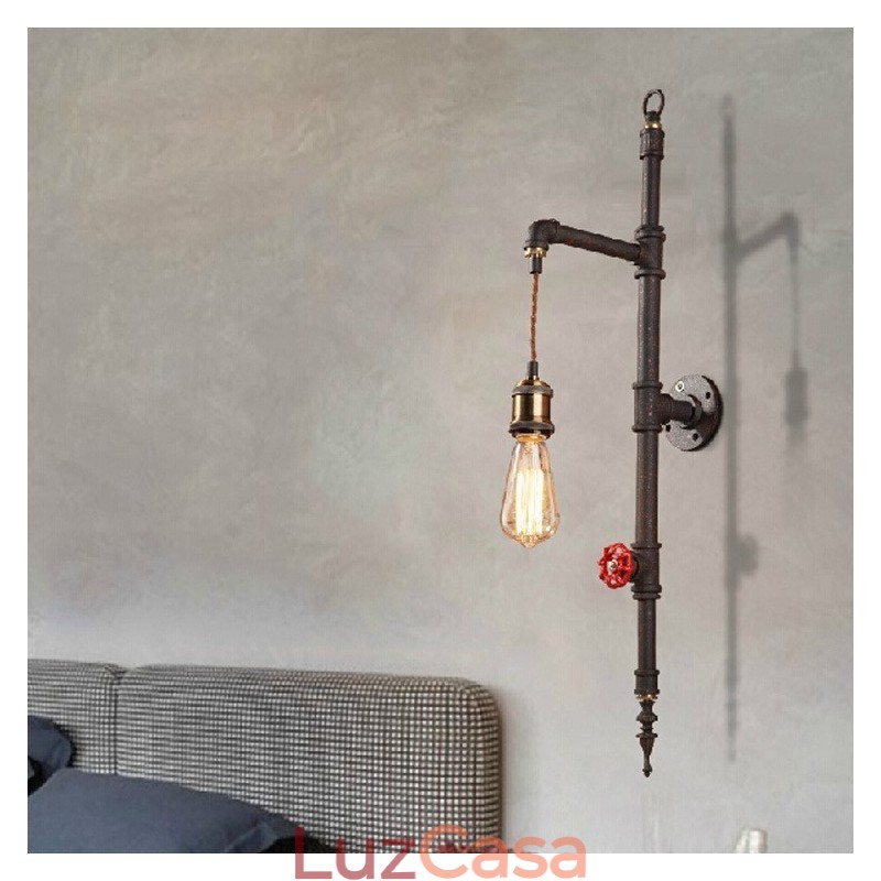 A parede de tubos da luminária de parede de foguete retrô criativa rural