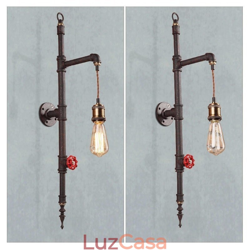 A parede de tubos da luminária de parede de foguete retrô criativa rural