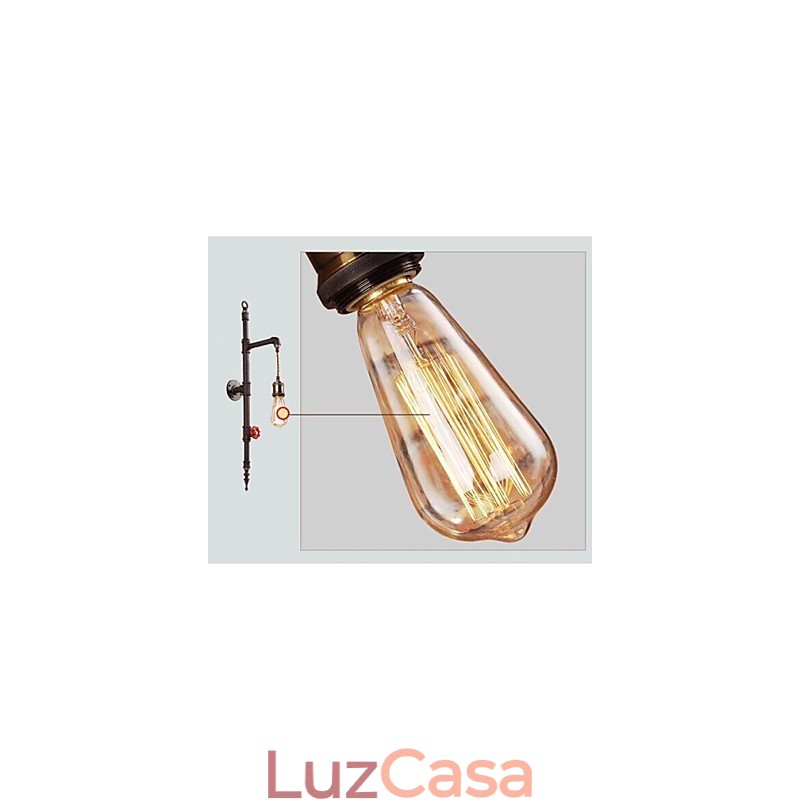 A parede de tubos da luminária de parede de foguete retrô criativa rural