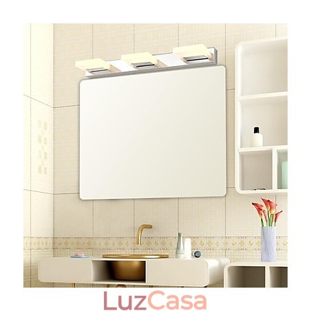 Luminária Espelho Aço Inox e Acrílico Luminária Espelho Aço Inox e Acrílico