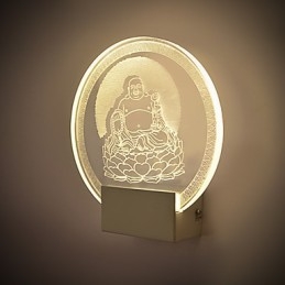 Luminária de parede acrílica PVC Lâmpada de luz Chip Moderna Contemporânea Metal