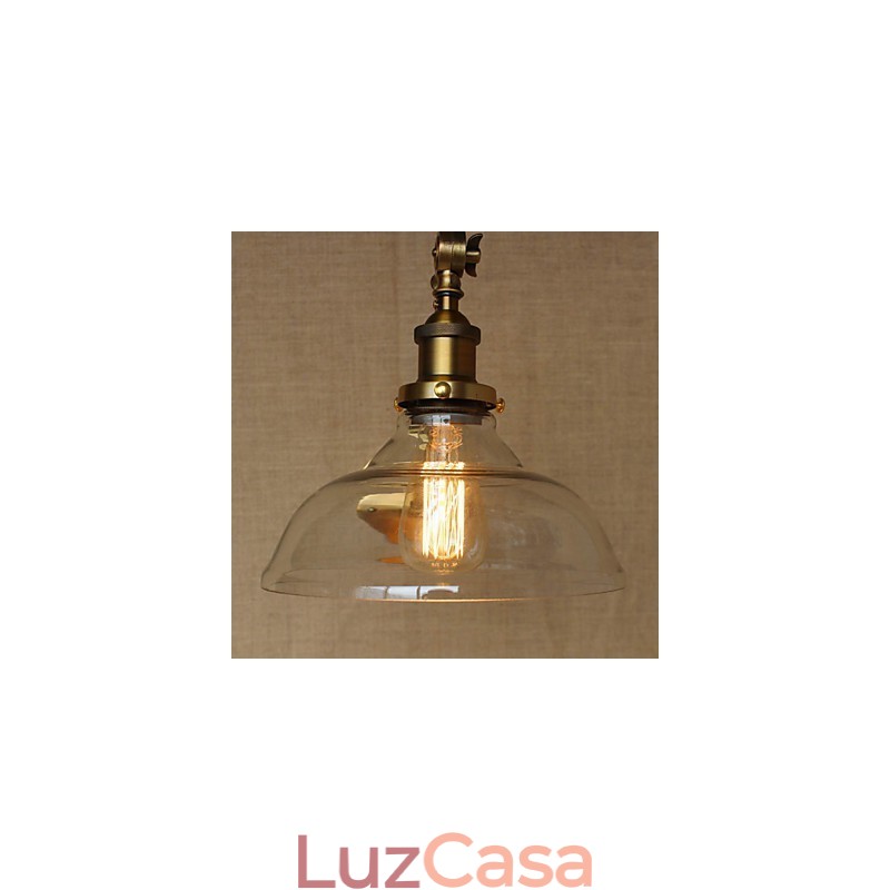 O ferro vidro bronze latão braço estilo retro criativo americano country hall quarto lâmpada de parede