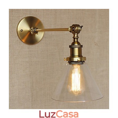 O ferro vidro bronze latão braço estilo retro criativo americano country hall quarto lâmpada de parede O ferro vidro bronze latão braço estilo retro criativo americano country hall quarto lâmpada de parede