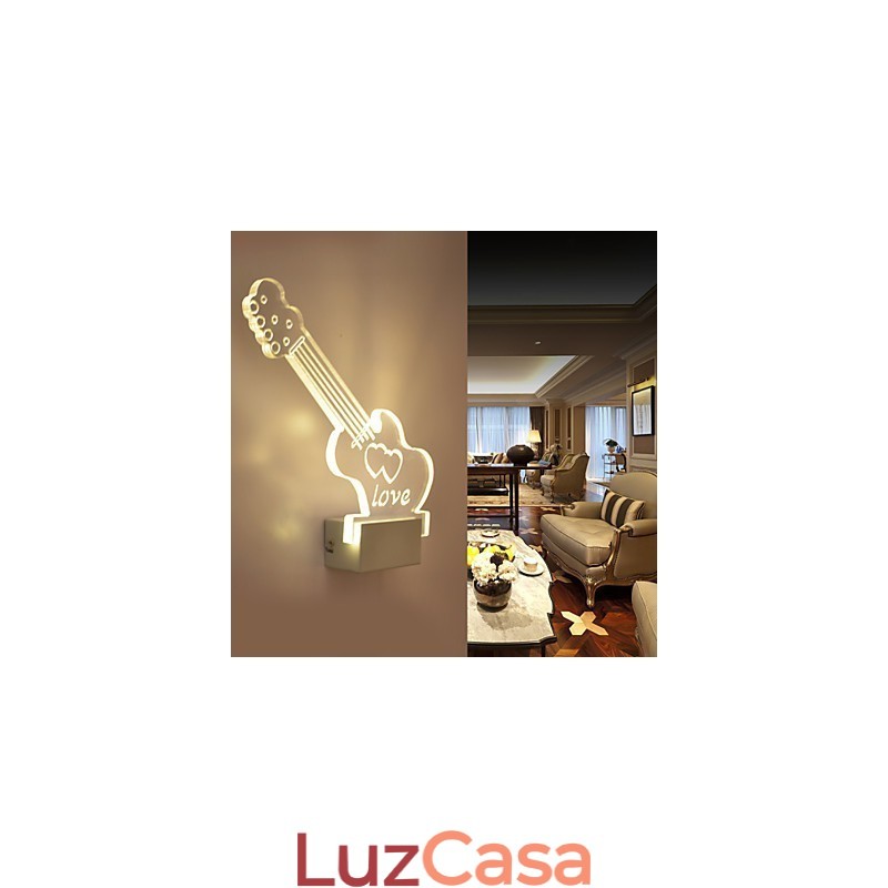 Luminária de parede acrílica PVC Luminária moderna contemporânea Metal