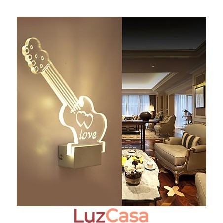 Luminária de parede acrílica PVC Luminária moderna contemporânea Metal