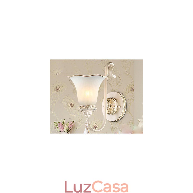 Europa Tipo Restaurando Formas Antigas Ferro Forjado Quarto Lâmpada de Parede Luz
