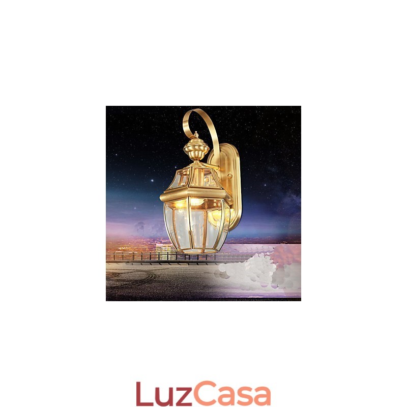 Lâmpada de jardim Lâmpada de cobre completa Lâmpada externa Lâmpada à prova d'água A