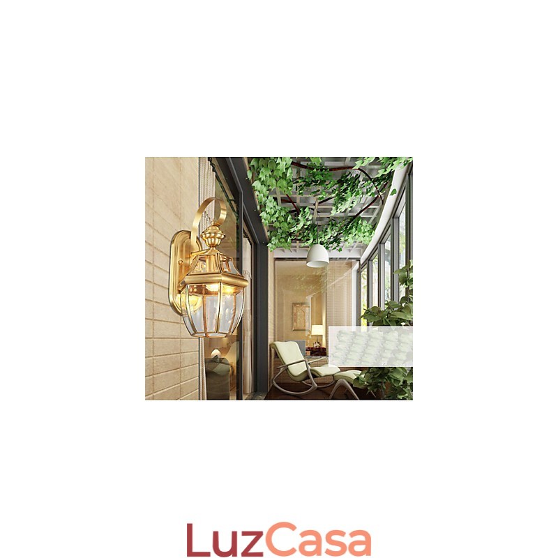 Lâmpada de jardim Lâmpada de cobre completa Lâmpada externa Lâmpada à prova d'água A