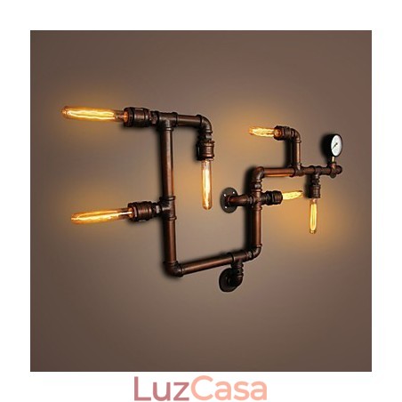 Luminária de parede Arandelas de parede 6 luzes Bronze Finsh Estilo industrial Rústico Lodge Metal Luminária de parede Arandelas de parede 6 luzes Bronze Finsh Estilo industrial Rústico Lodge Metal