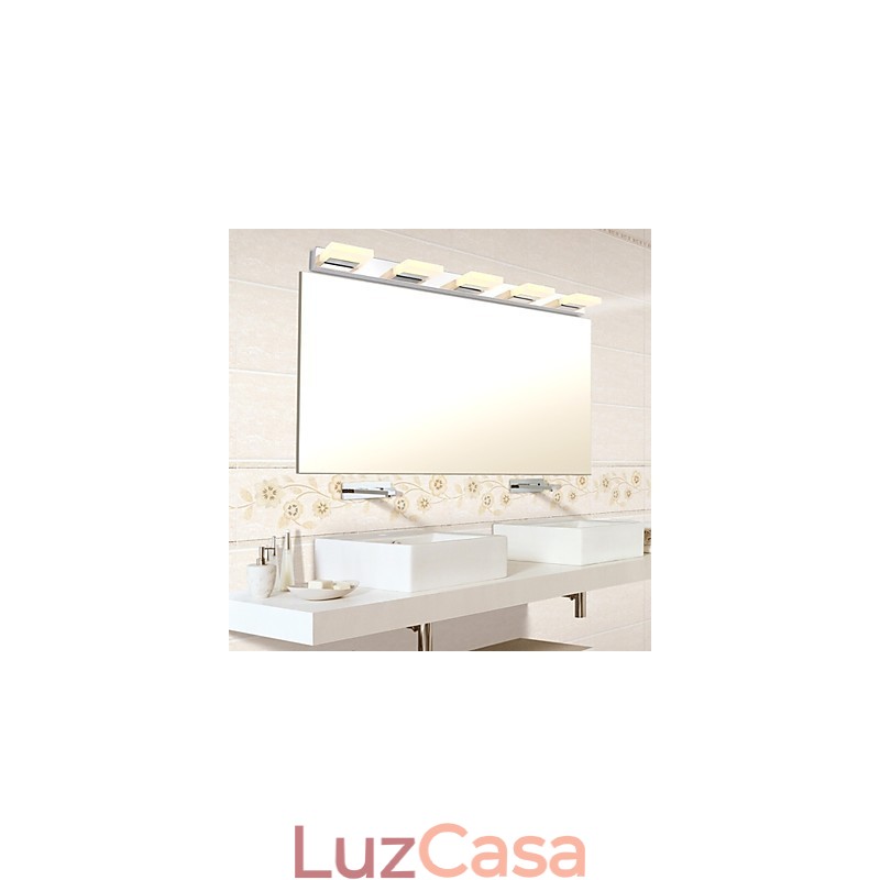 Luminária Espelho Aço Inox e Acrílico