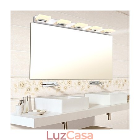 Luminária Espelho Aço Inox e Acrílico