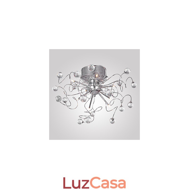 Lustre de Cristal Design Moderno Living 9 Luzes