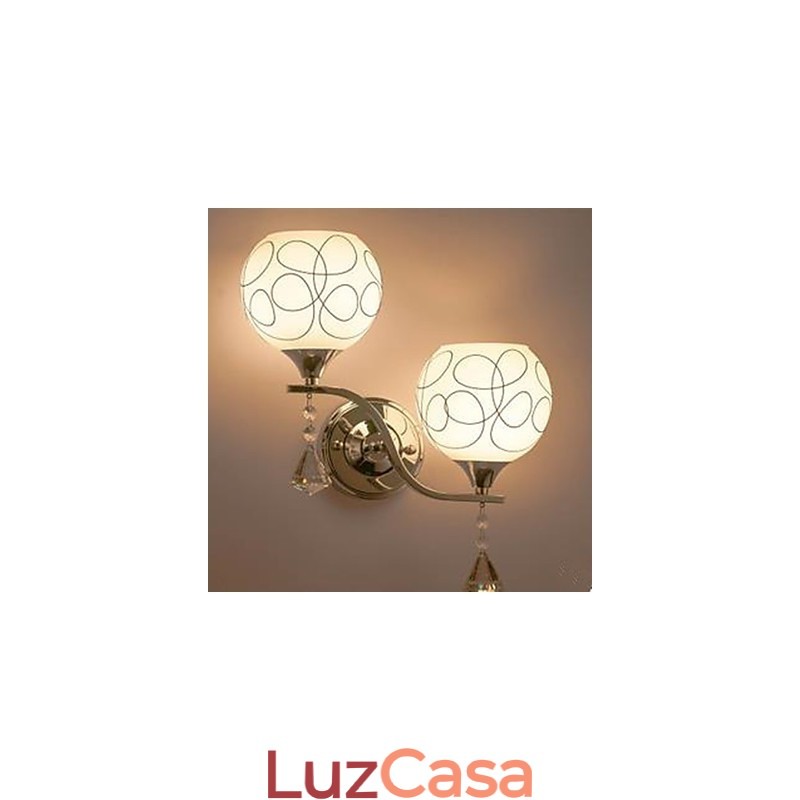 Luminária de parede de cristal