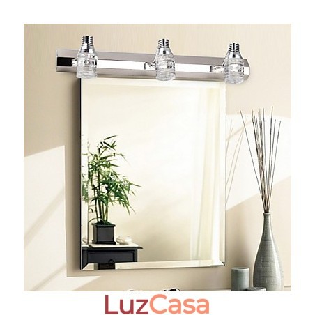 Luminária de parede moderna com cúpula de vidro e espelho frontal Luminária de parede moderna com cúpula de vidro e espelho frontal