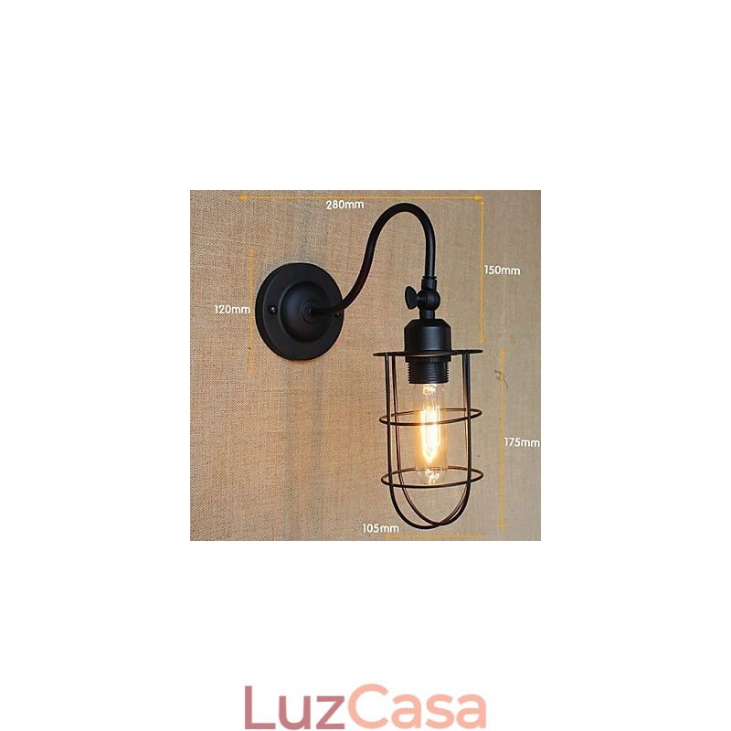 Aplique de parede decorativo americano country