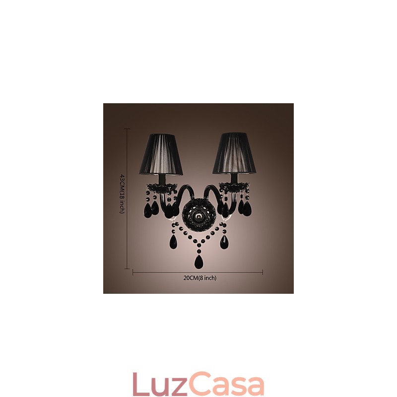 Luzes de parede de cristal de vela vidro contemporâneo moderno