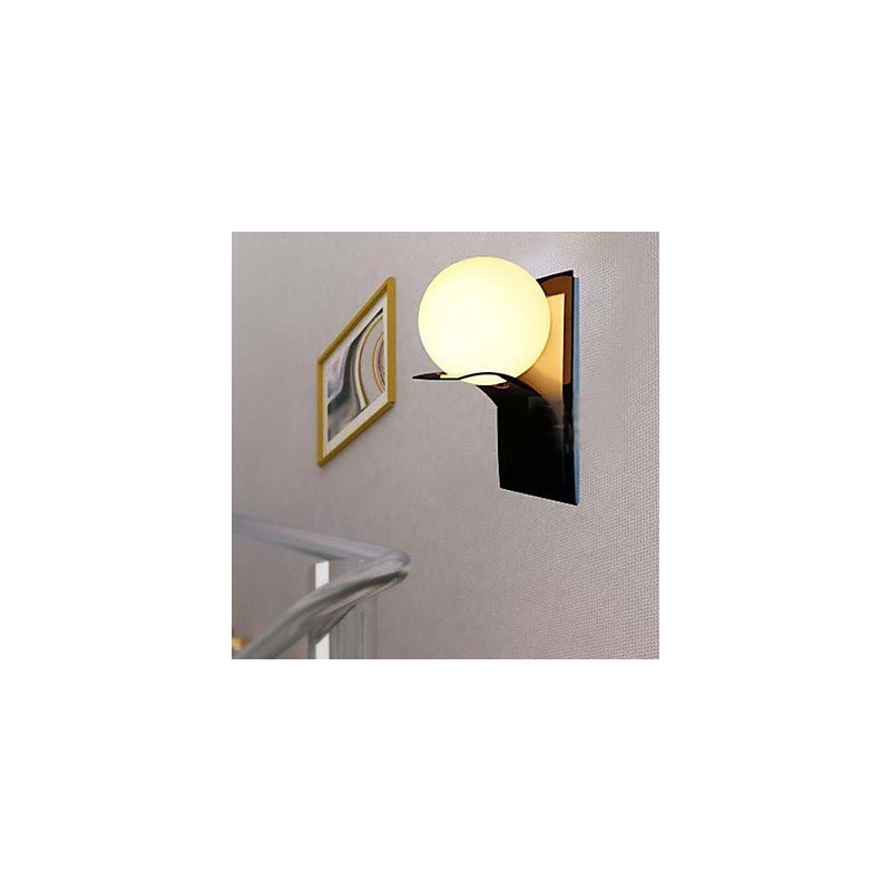 Luminária de parede para banheiro Globo moderno Metal Vidro Galvanoplastia