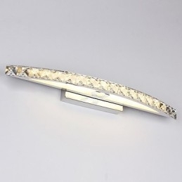Iluminação de parede de cristal contemporânea de 18 W para banheiro