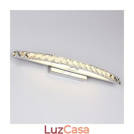 Iluminação de parede de cristal contemporânea de 18 W para banheiro Iluminação de parede de cristal contemporânea de 18 W para banheiro
