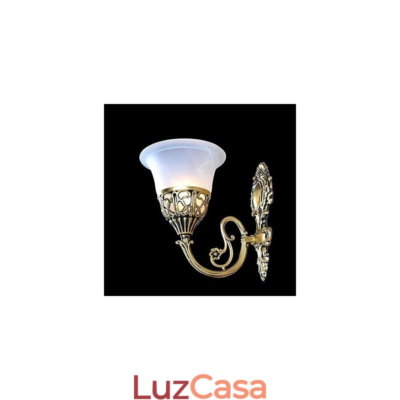 Arandelas de parede de bronze Luzes Moire Vidro Europeu Retro Clássico 220V