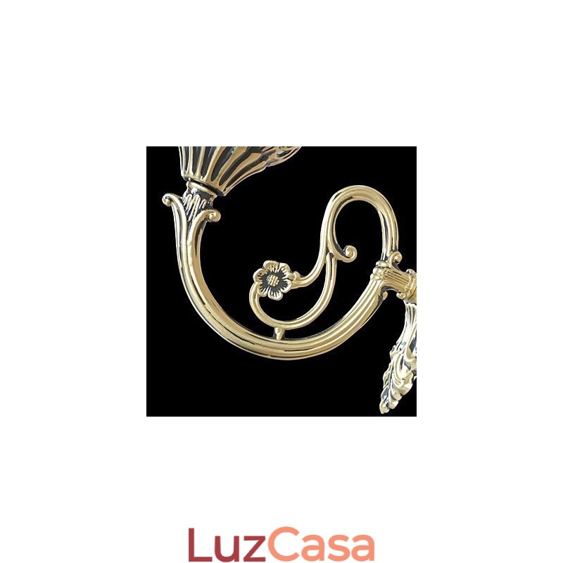 Arandelas de parede de bronze Luzes Moire Vidro Europeu Retro Clássico 220V