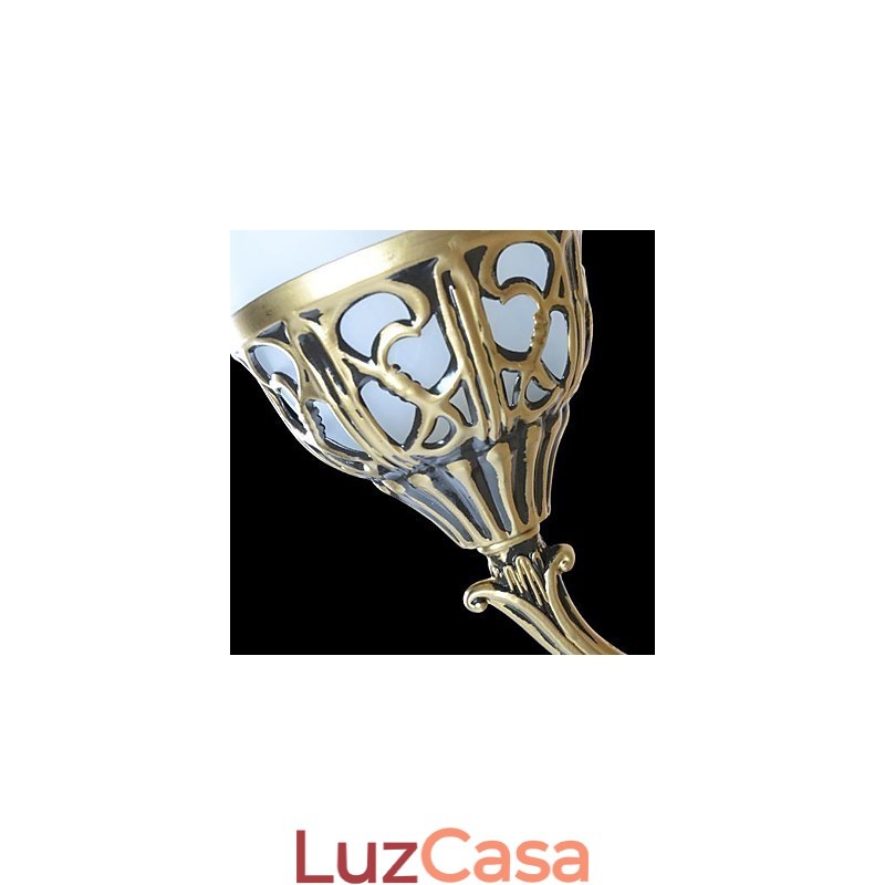 Arandelas de parede de bronze Luzes Moire Vidro Europeu Retro Clássico 220V