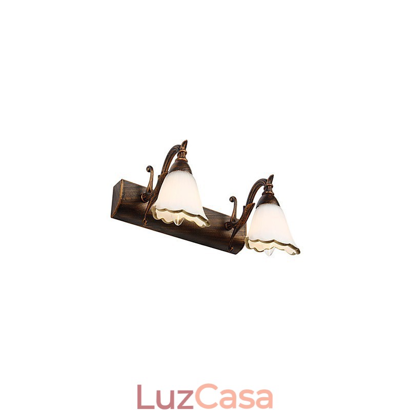 Arandelas de parede Iluminação de banheiro Luzes de parede de leitura Mini estilo rústico Lodge Metal