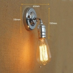 Lâmpada de parede americana rural retrô moderna Edison para corredor e sala de estar