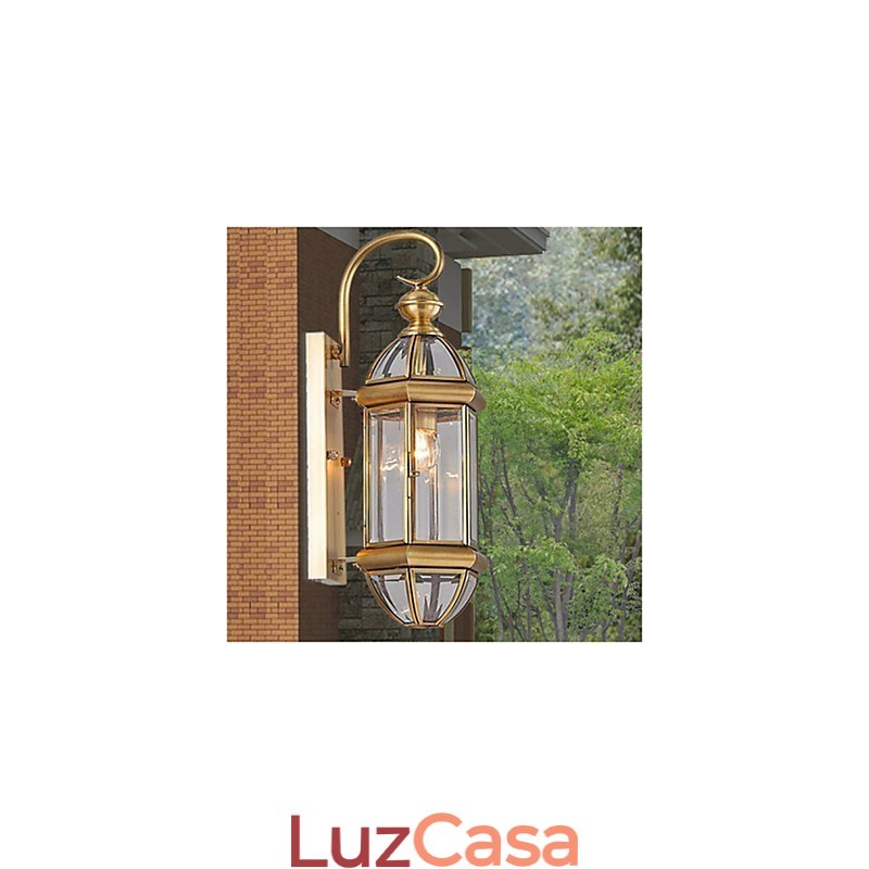 Lâmpada externa Lâmpada de jardim Lâmpada externa Lâmpada de cobre completo