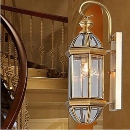 Lâmpada externa Lâmpada de jardim Lâmpada externa Lâmpada de cobre completo