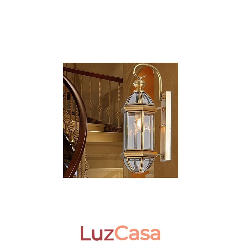 Lâmpada externa Lâmpada de jardim Lâmpada externa Lâmpada de cobre completo